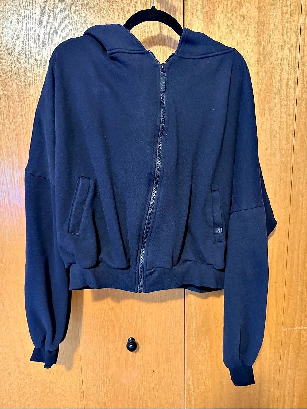 BLOGILATES Marshmallow Full Zip Hooded Sweatshirt Black XL